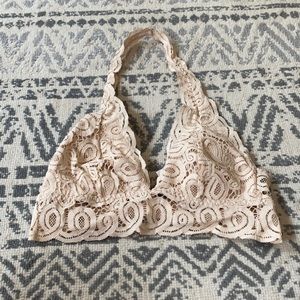 Pink Cream Halter Bralette